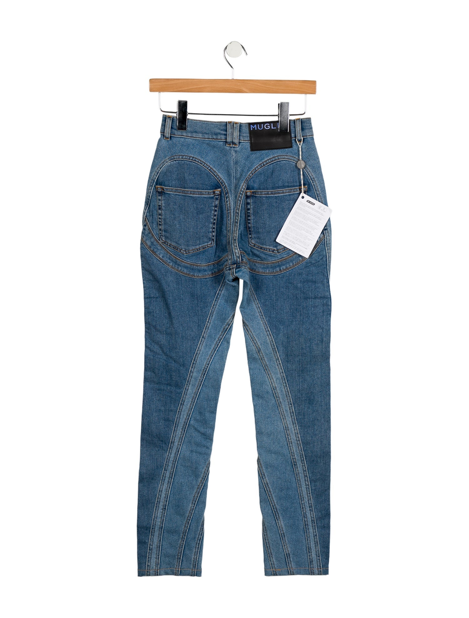 Mugler Mid-Rise Straight Leg Jeans w/ Tags