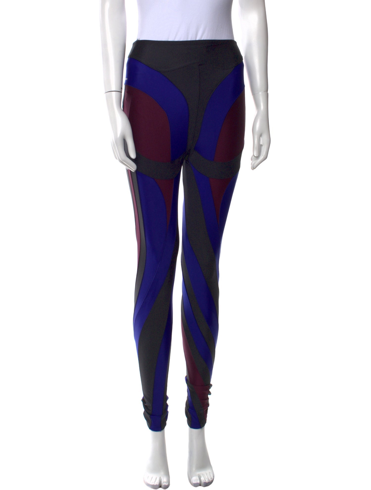 Mugler Colorblock Pattern Skinny Leg Pants