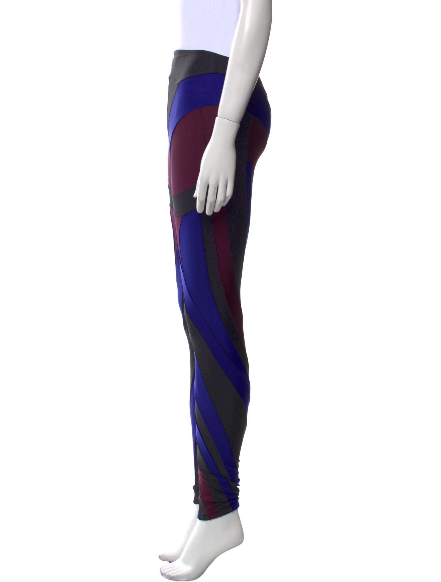 Mugler Colorblock Pattern Skinny Leg Pants