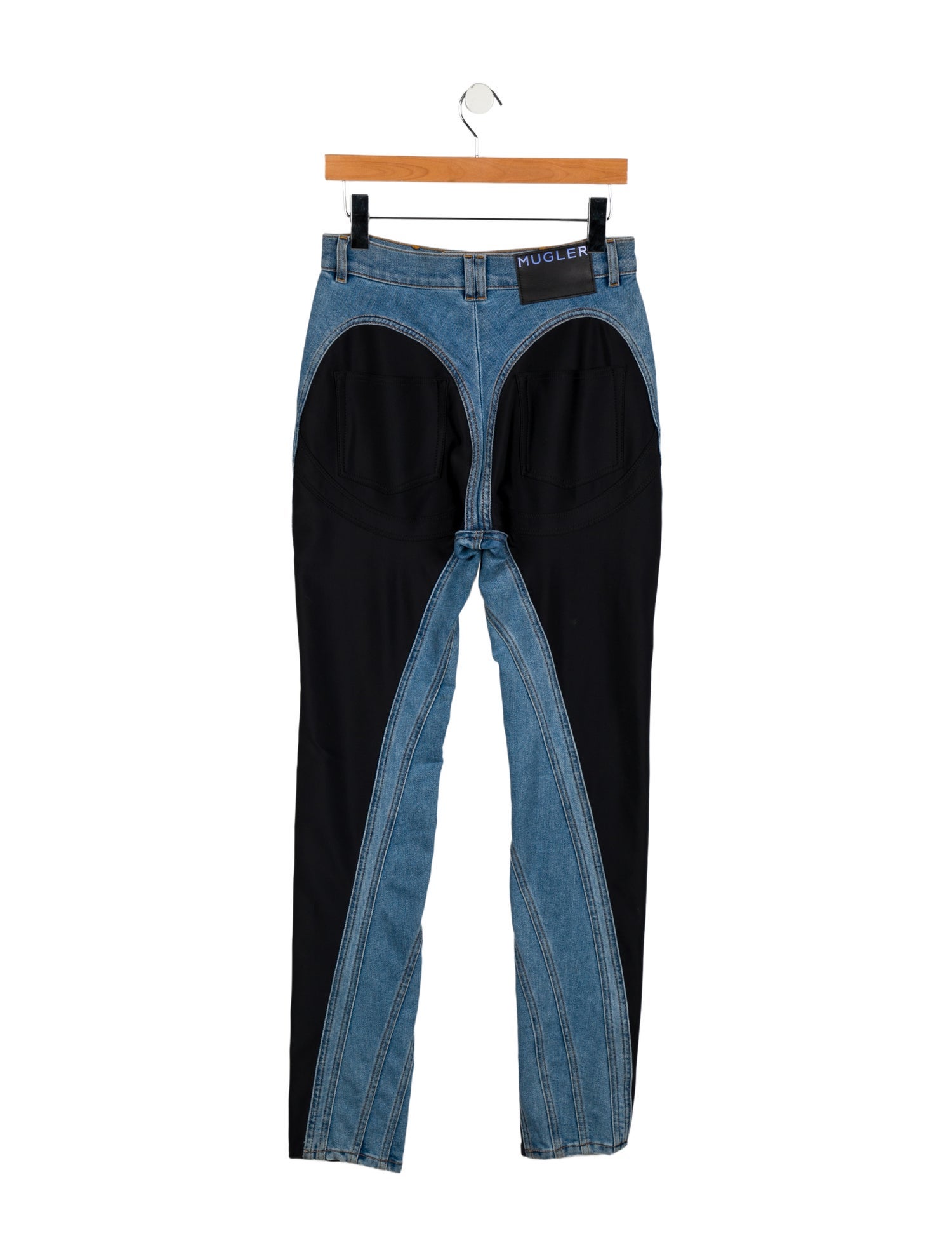 Mugler High-Rise Straight Leg Jeans