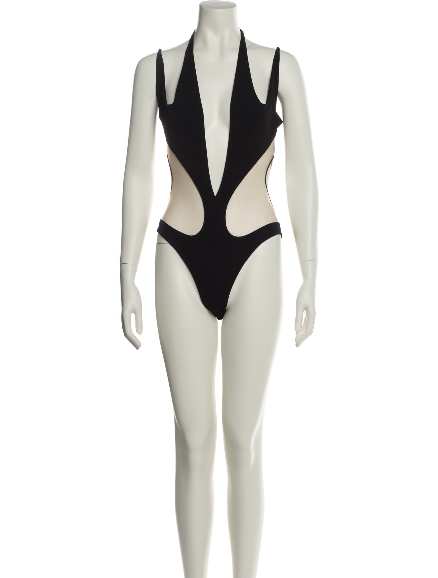 Mugler V-Neck Sleeveless Bodysuit