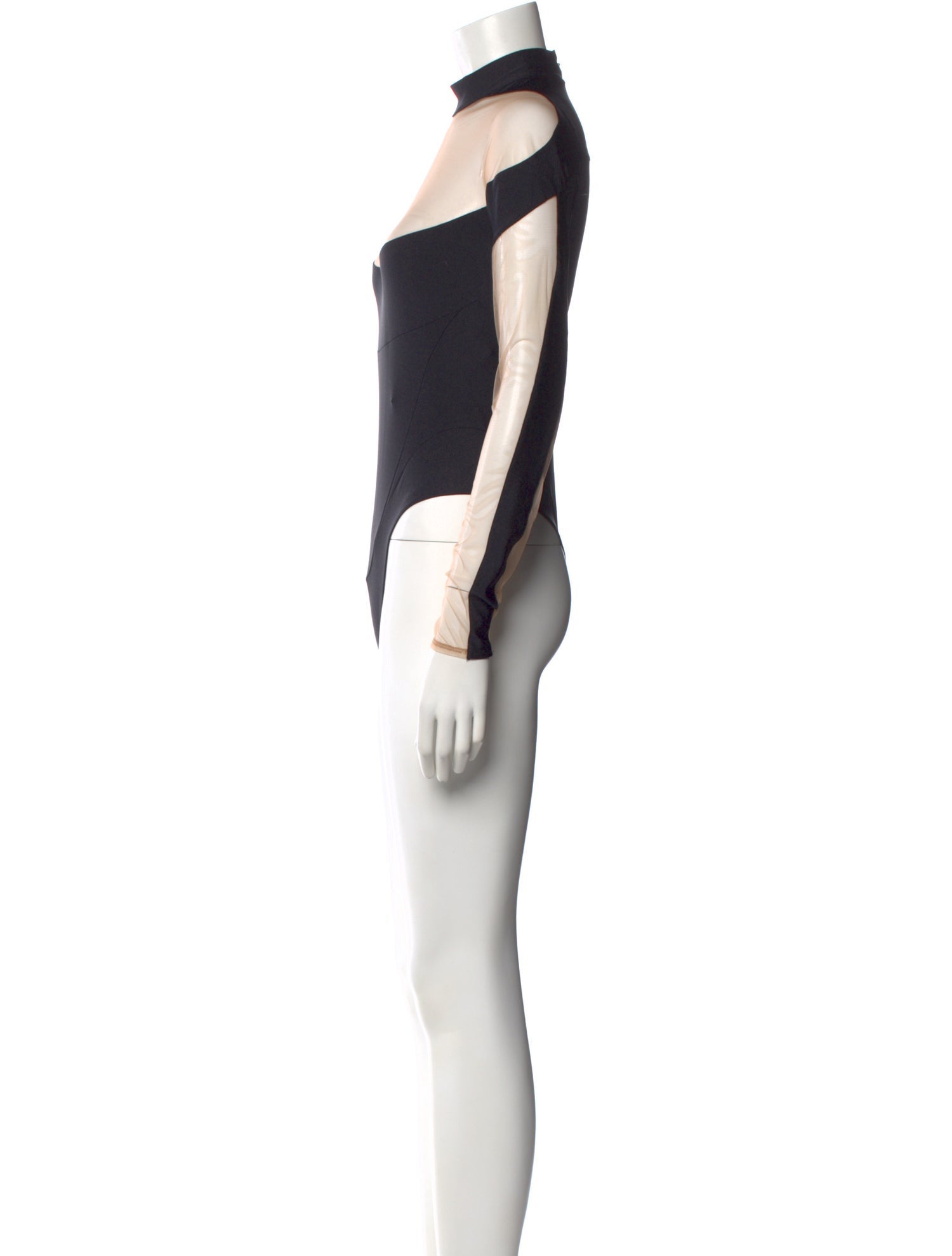 Mugler Nylon Turtleneck Bodysuit