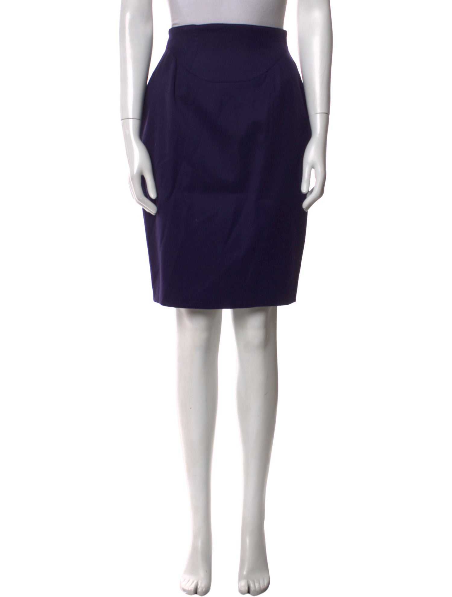 Mugler Wool Knee-Length Skirt