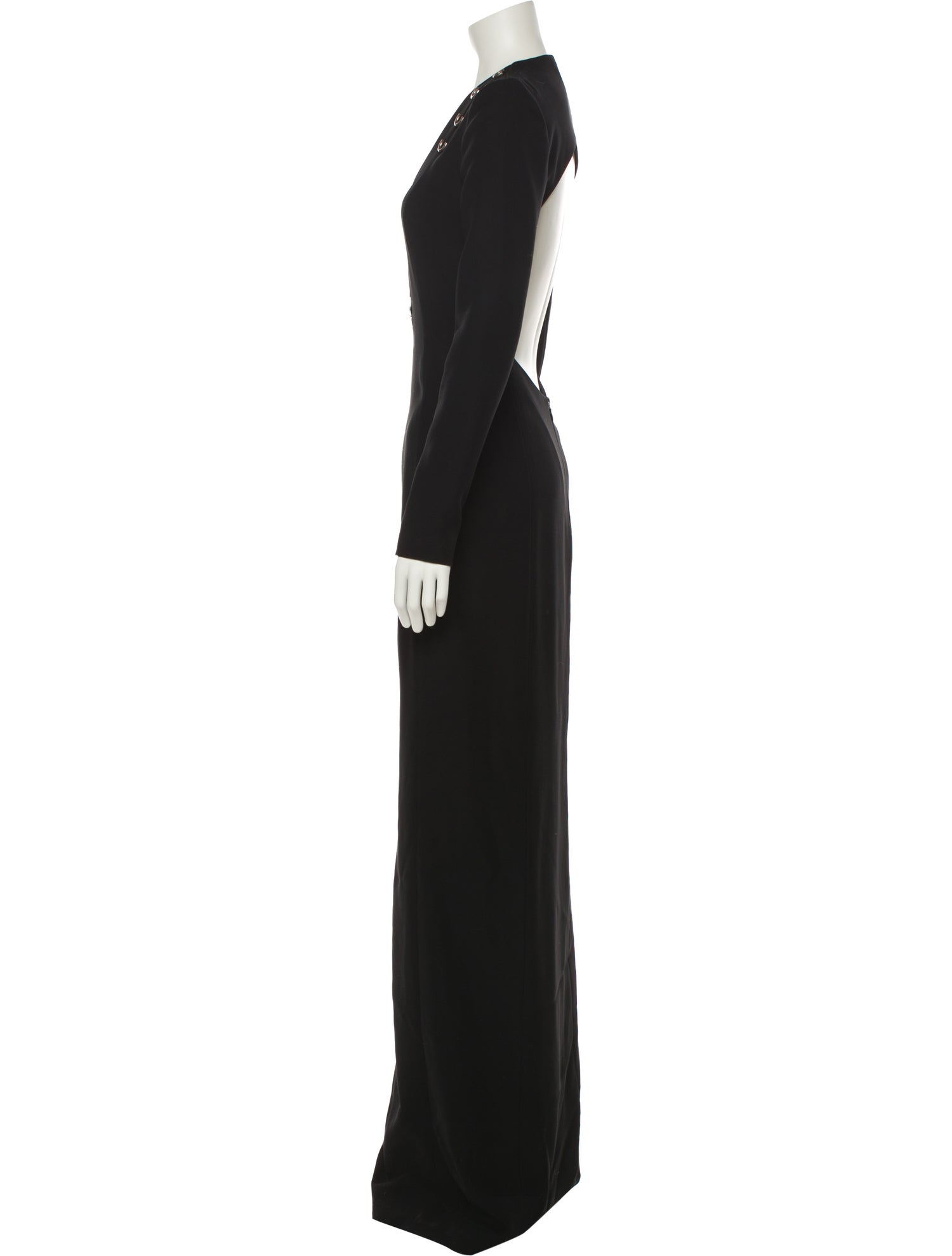 Mugler V-Neck Long Dress