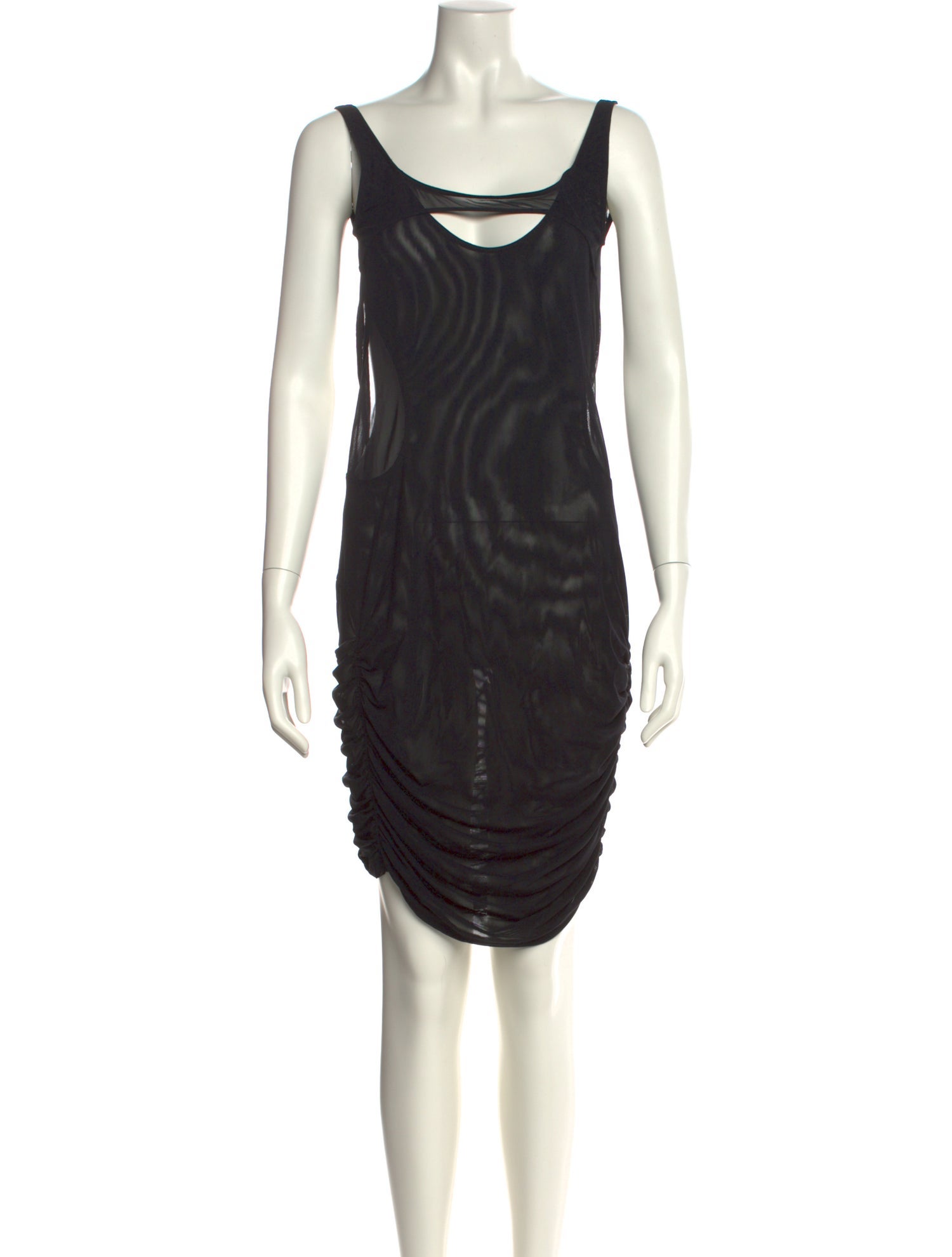 Mugler Scoop Neck Mini Dress