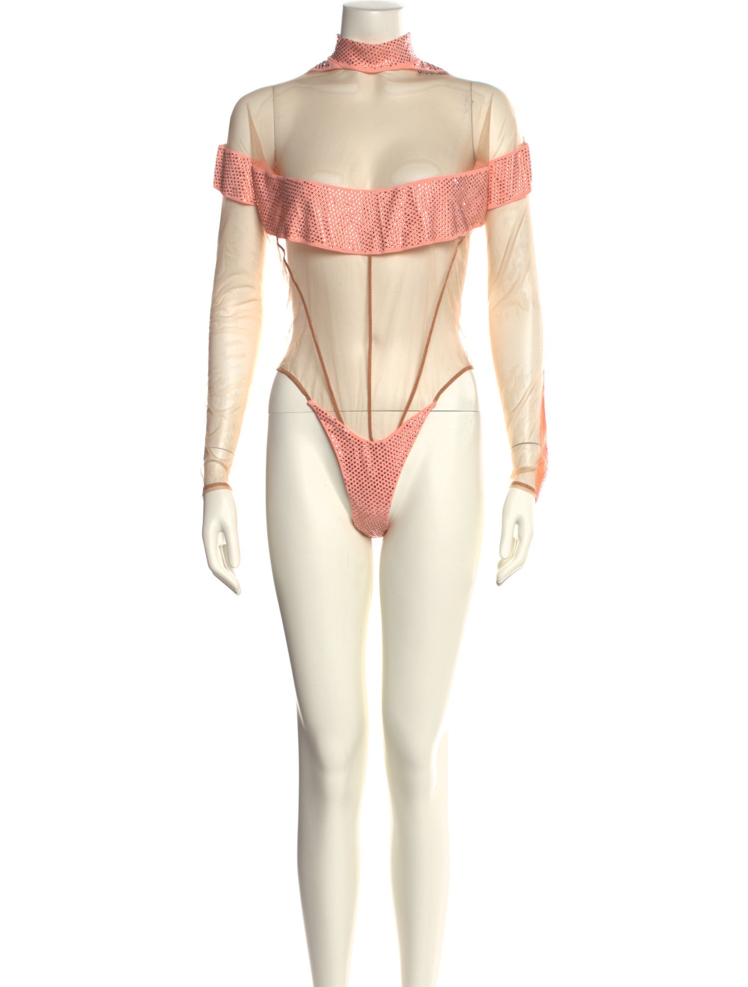 Mugler Turtleneck Short Sleeve Bodysuit