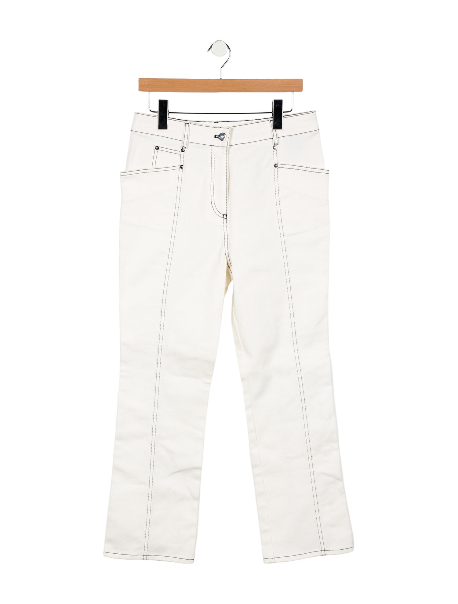 Mugler High-Rise Straight Leg Jeans