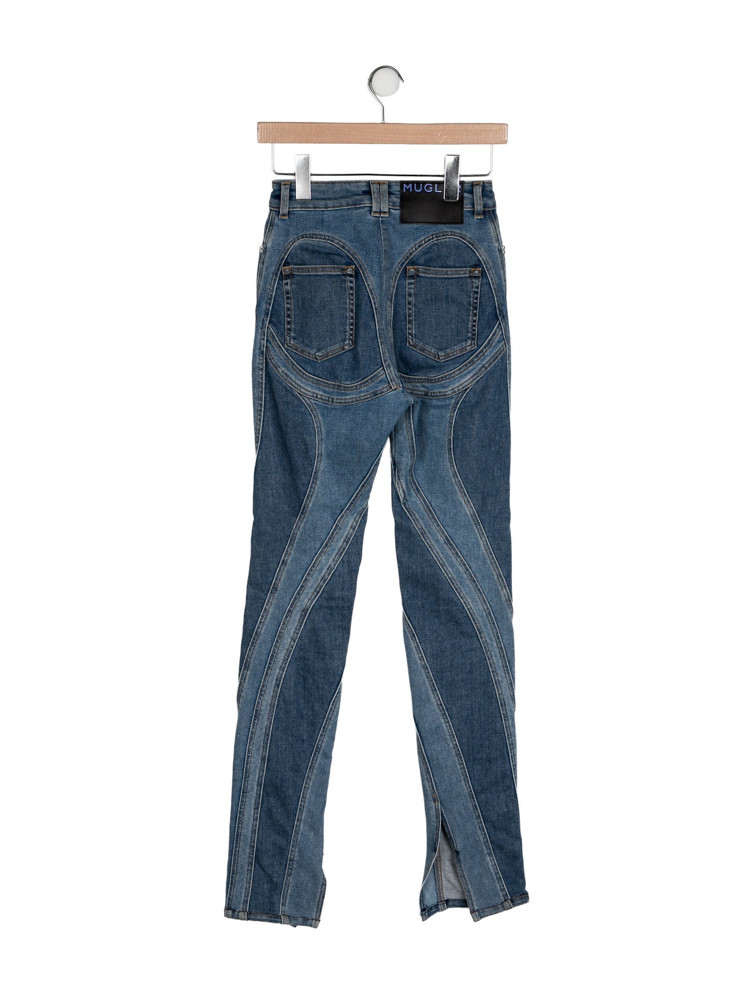 Mugler Mid-Rise Straight Leg Jeans