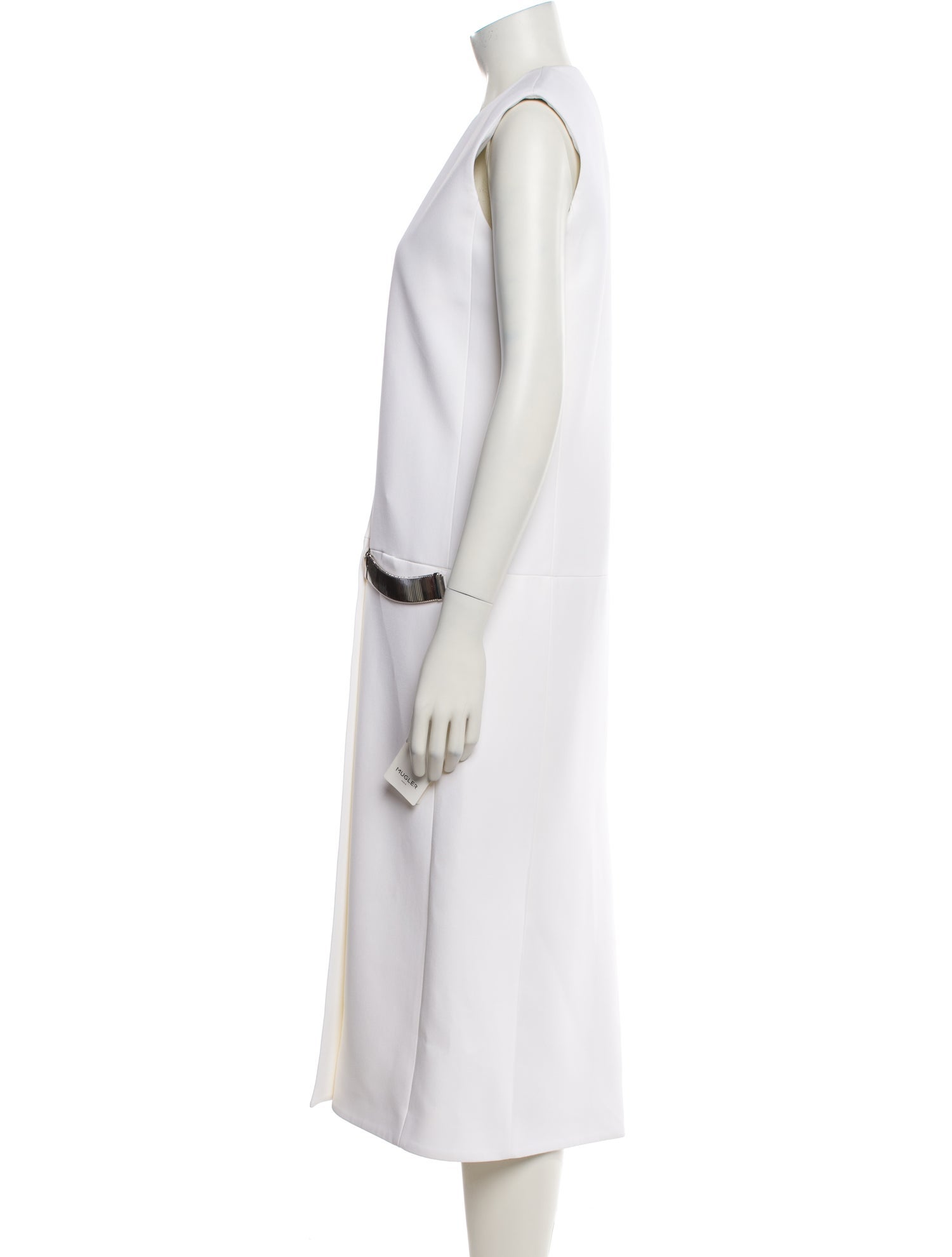 Mugler V-Neck Long Dress