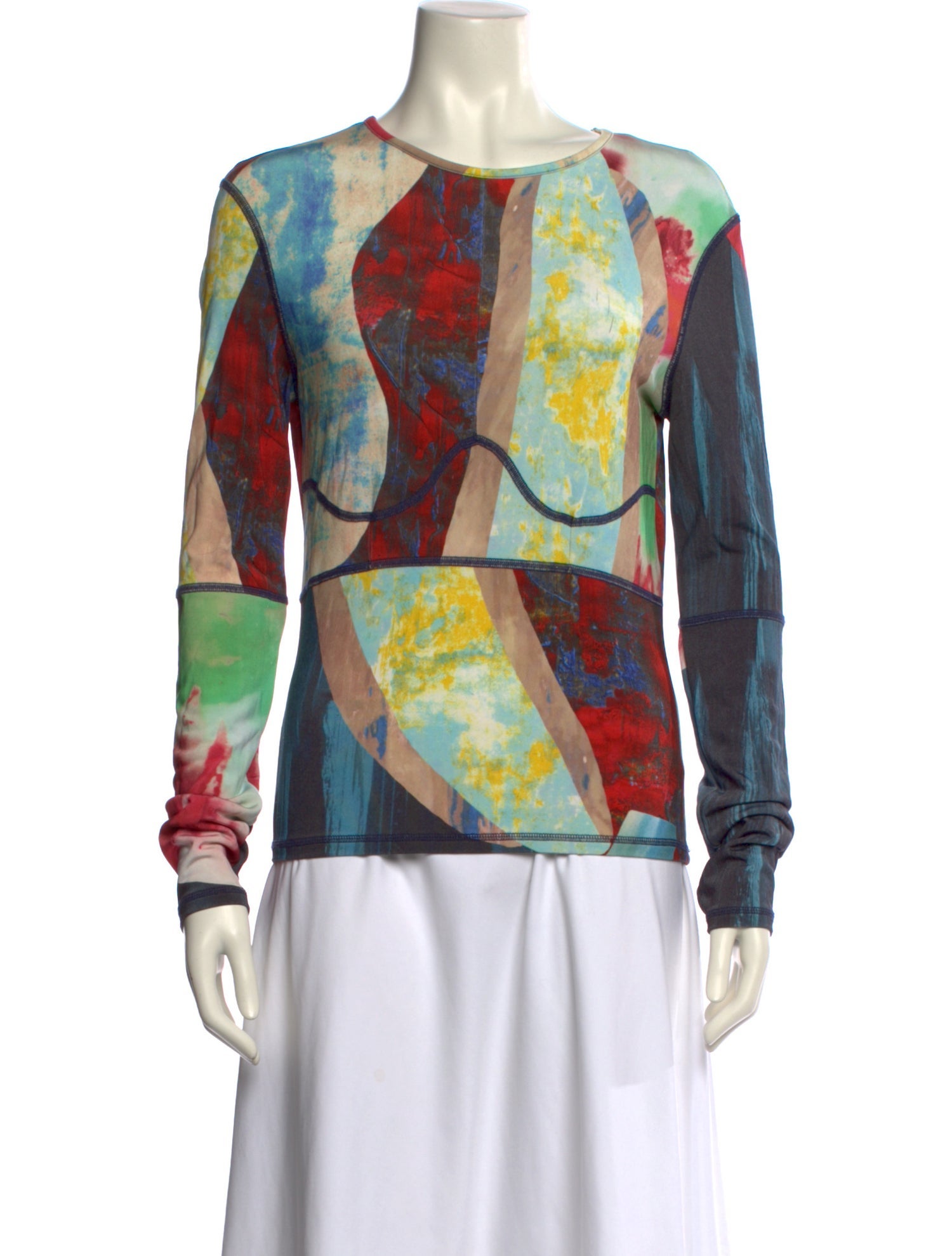 Mugler Printed Crew Neck Sweatshirt