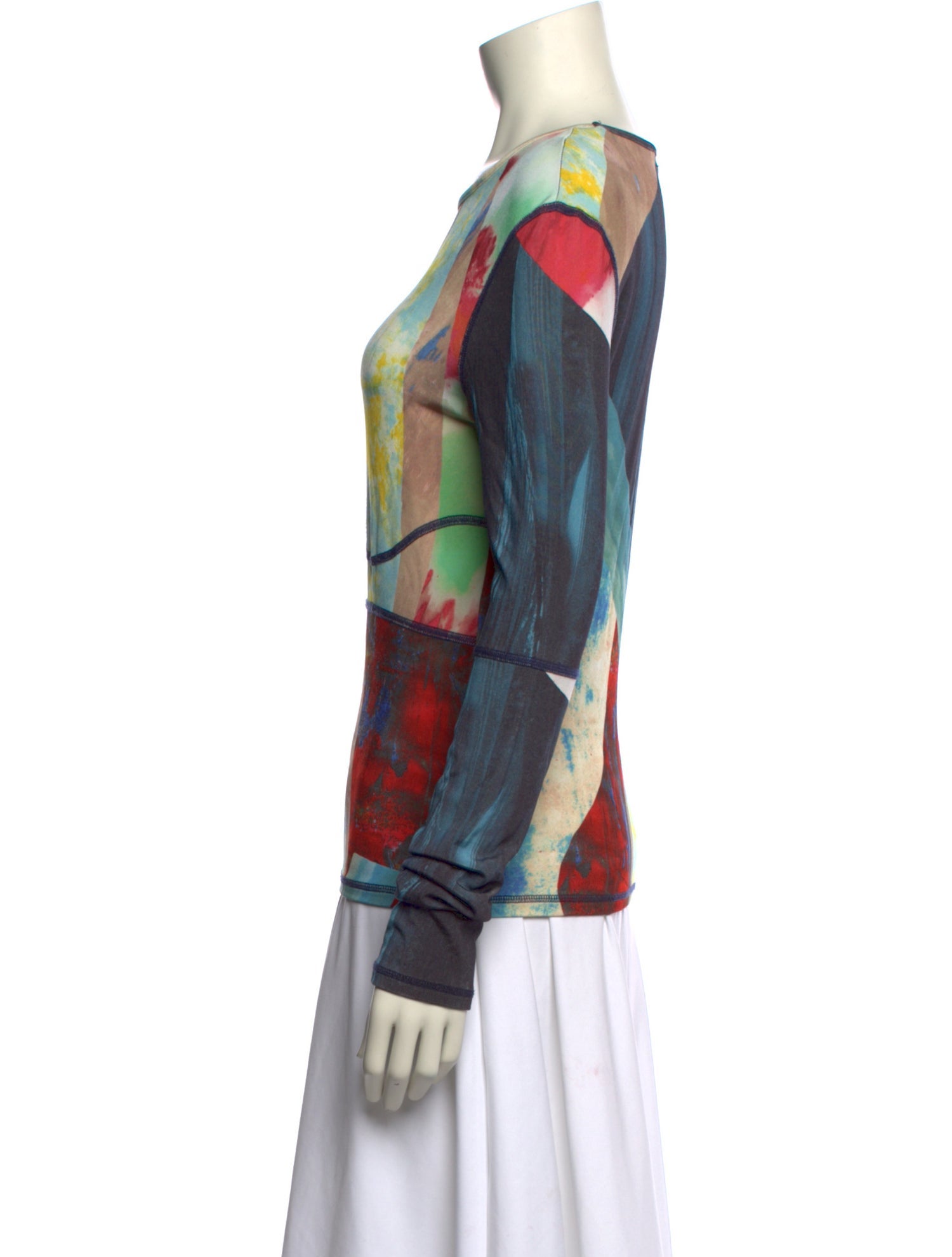 Mugler Printed Crew Neck Sweatshirt
