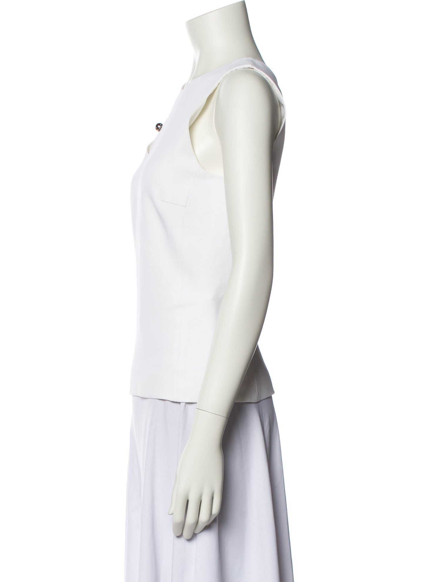 Mugler Scoop Neck Sleeveless Top