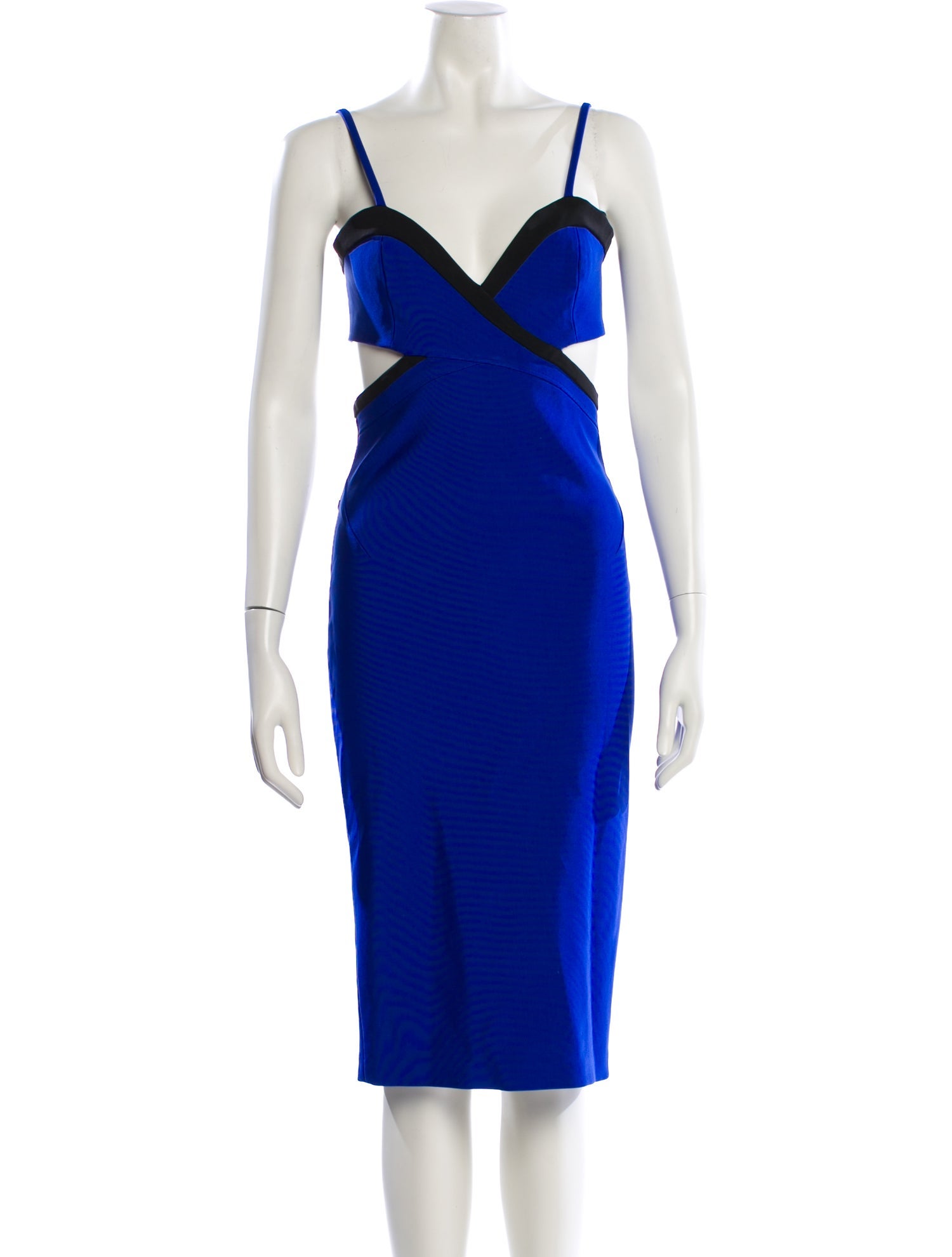 Mugler V-Neck Knee-Length Dress