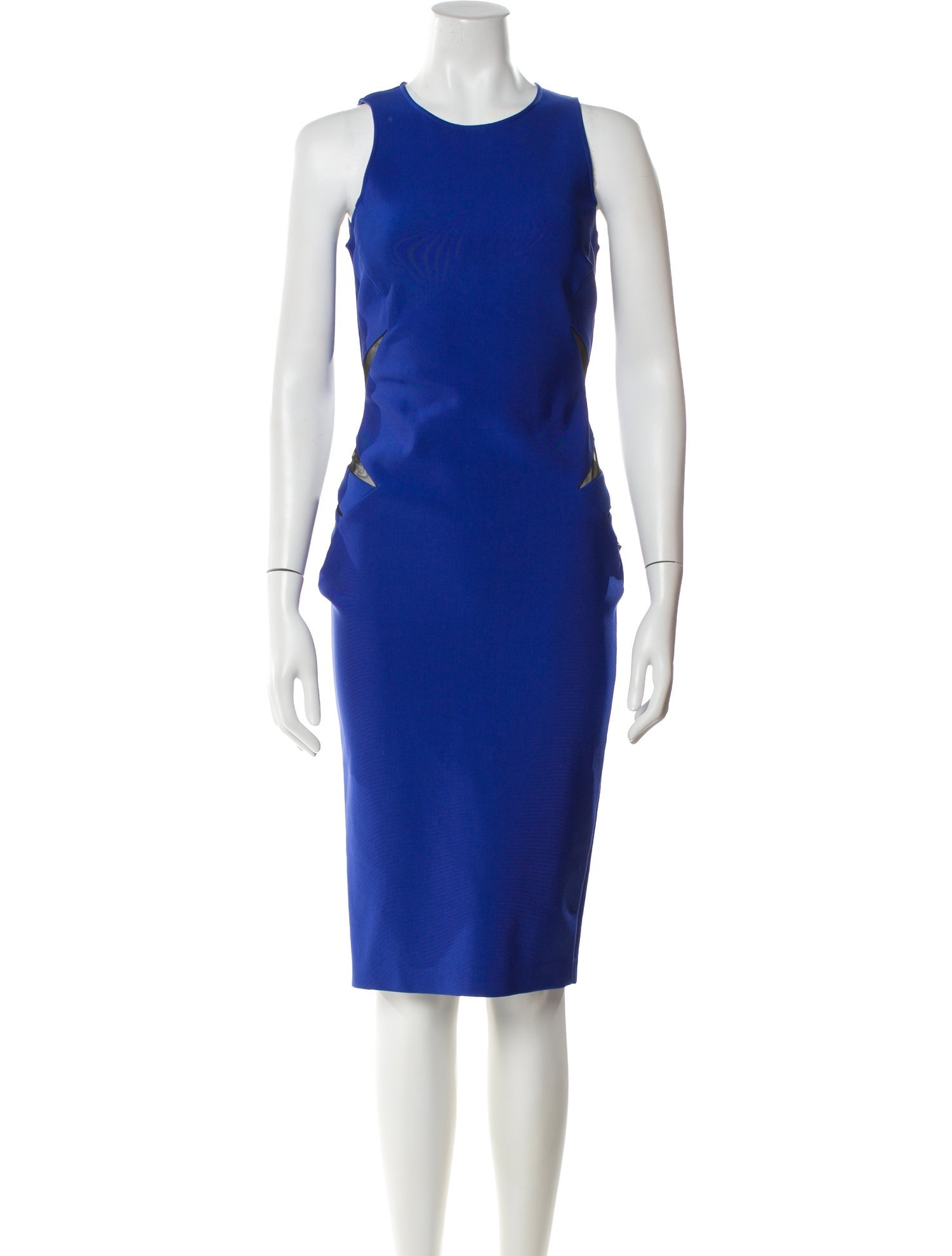 Mugler Crew Neck Midi Length Dress