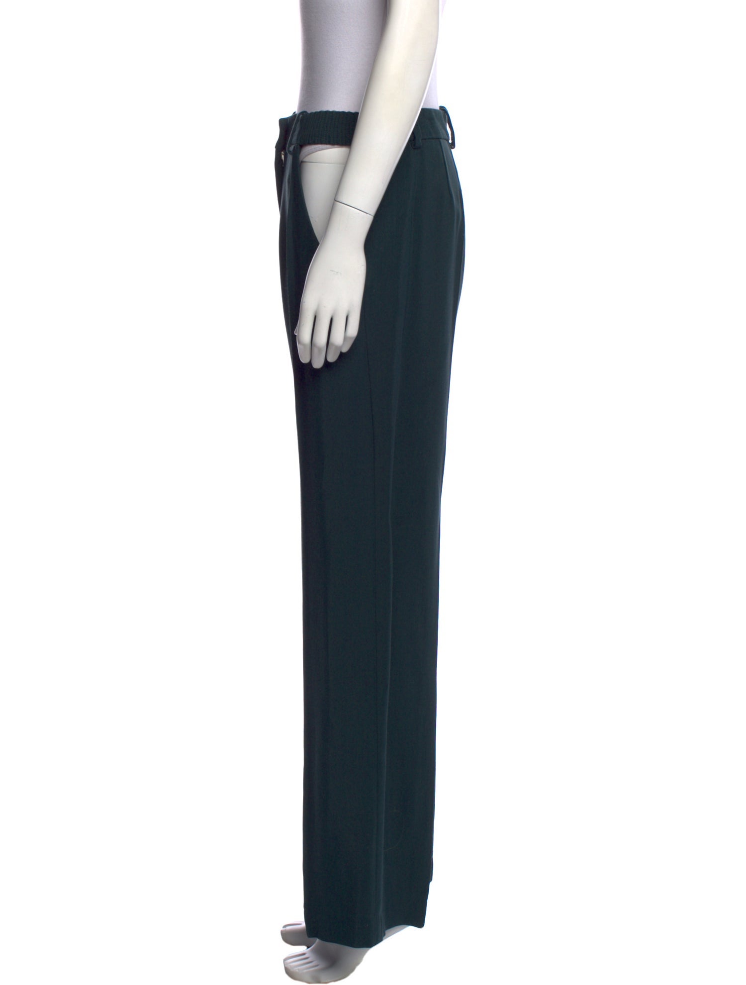 Mugler Wool Wide Leg Pants