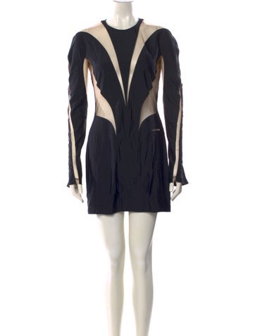Pre-owned Mugler 2021 Mini Dress In Black