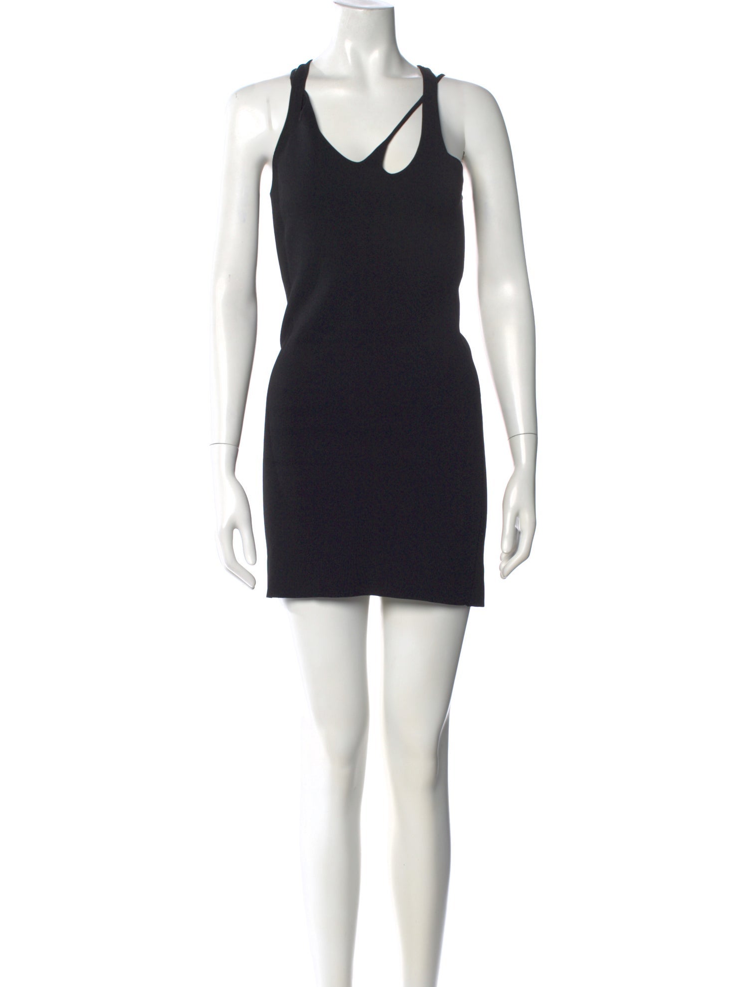 Mugler Scoop Neck Mini Dress