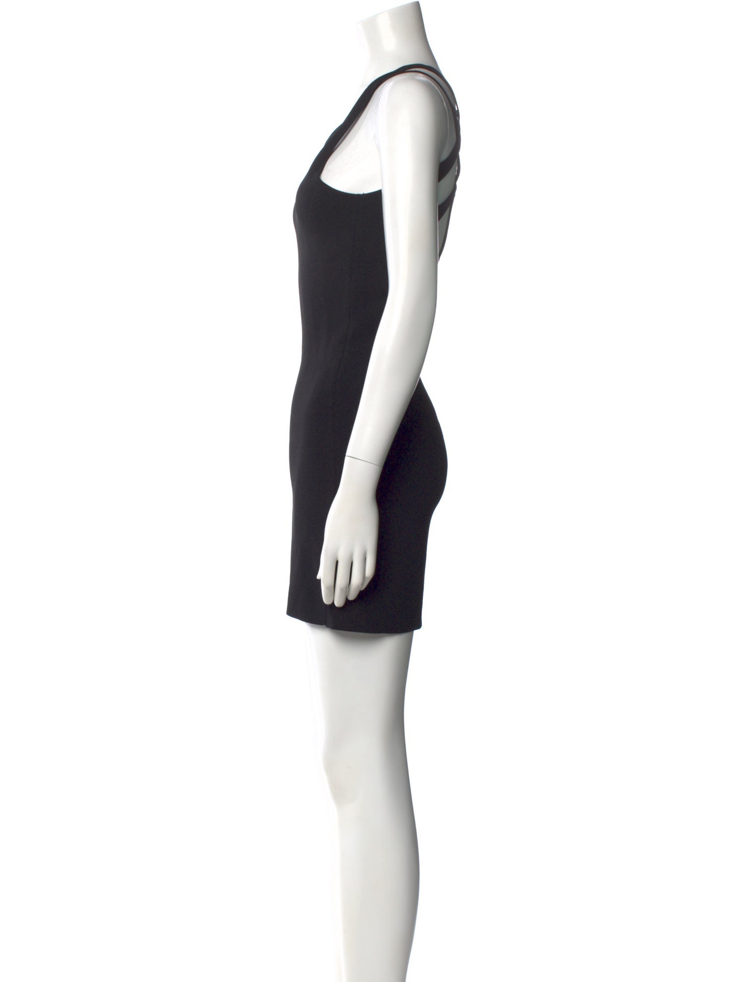 Mugler Scoop Neck Mini Dress