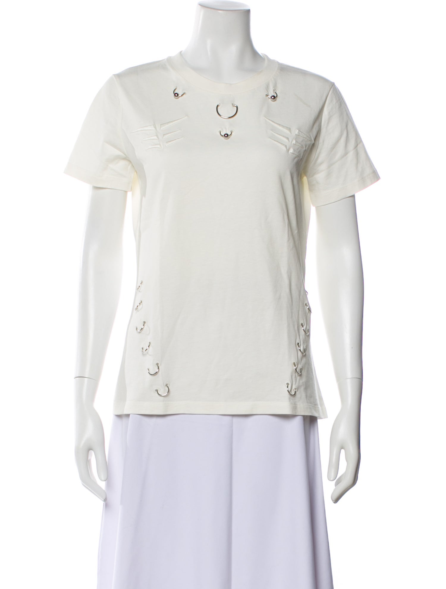 Mugler Crew Neck Short Sleeve T-Shirt