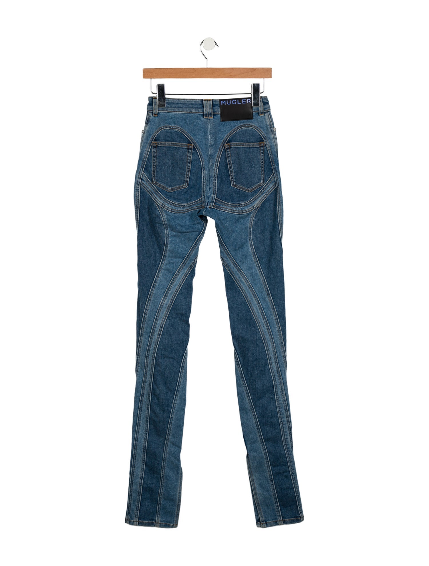 Mugler Mid-Rise Straight Leg Jeans