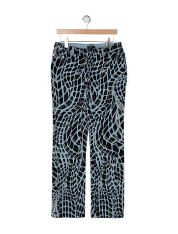 Pre-owned Mugler Mid-rise Wide Leg Jeans W/ Tags In Blue