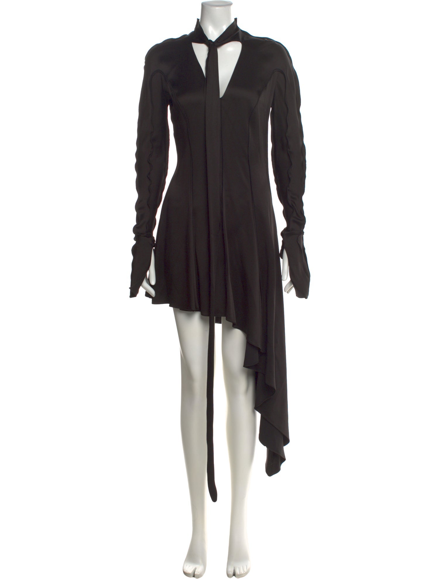 Mugler V-Neck Midi Length Dress