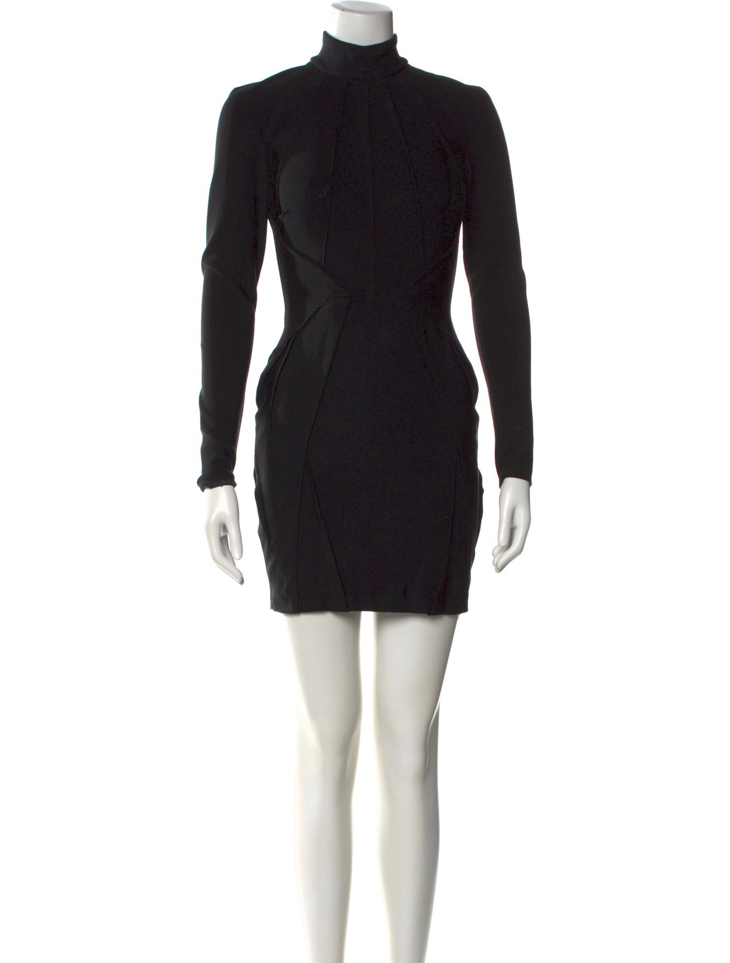 Mugler Mock Neck Mini Dress