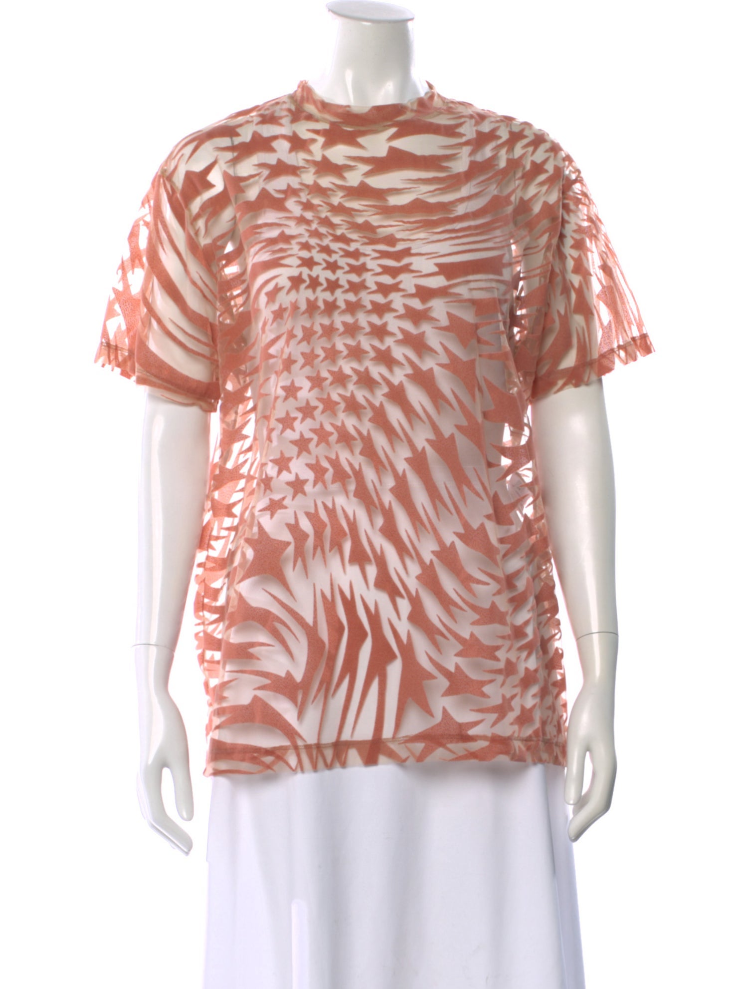 Mugler Graphic Print Crew Neck Top w/ Tags