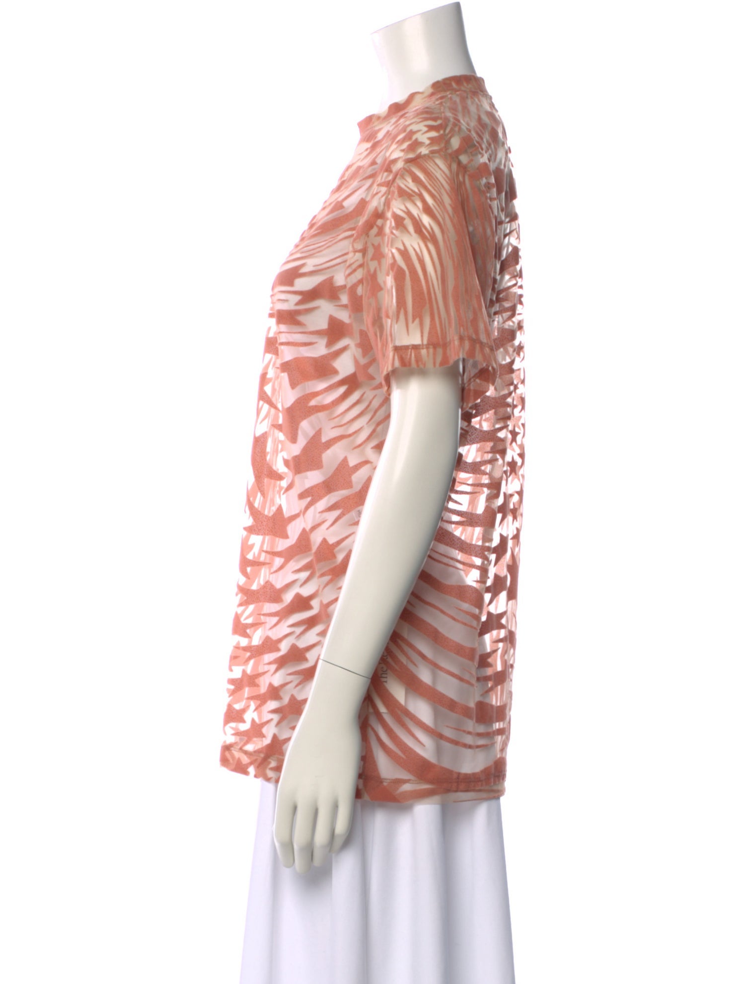 Mugler Graphic Print Crew Neck Top w/ Tags