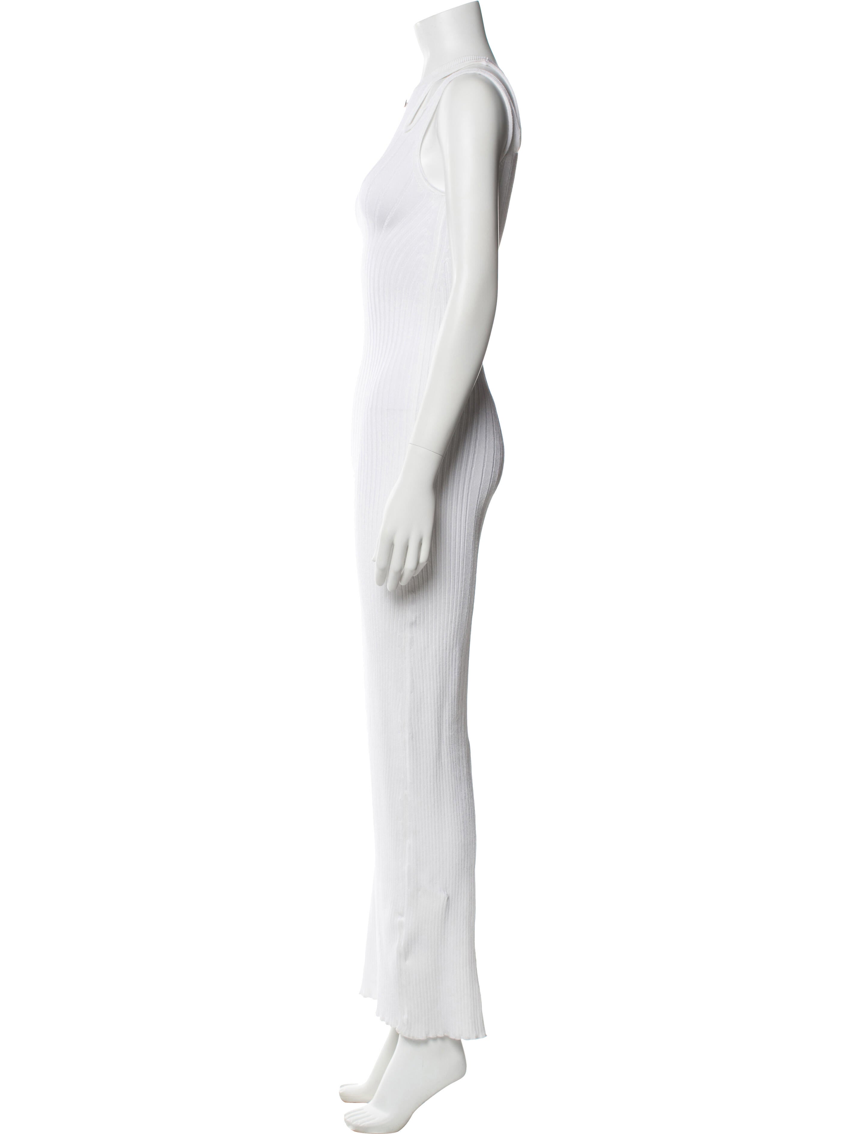 Mugler Crew Neck Long Dress