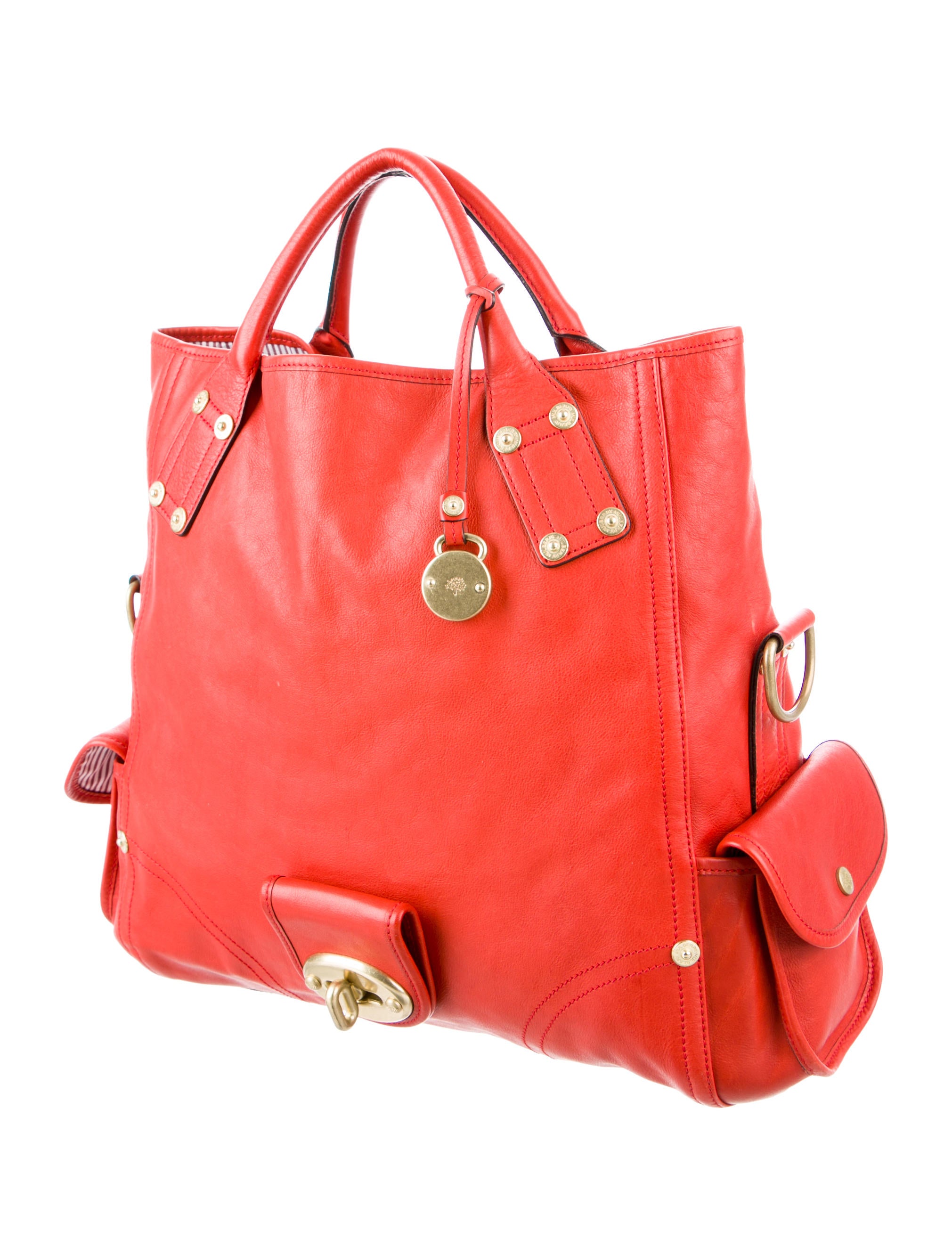 Mulberry Leather FoldOver Tote Handbags MUL22808 The RealReal