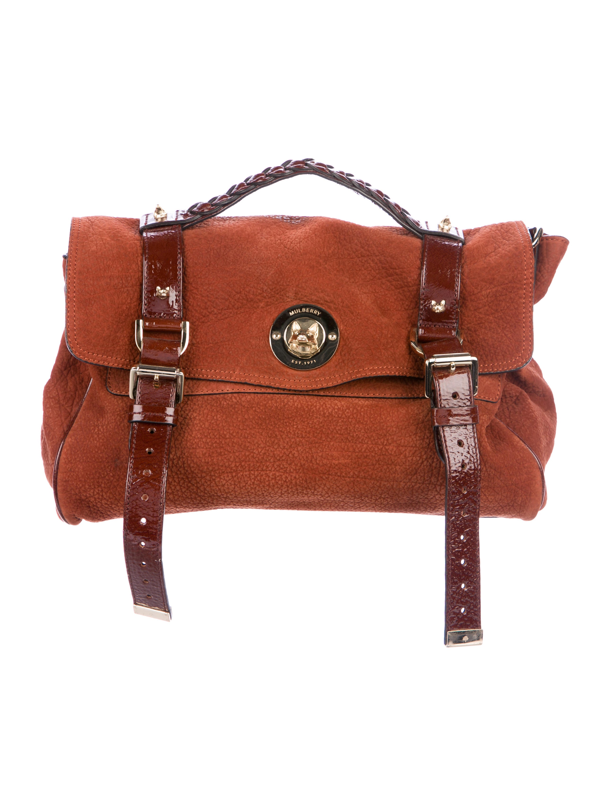 Mulberry Fox Lock Oversize Bag - Brown Satchels, Handbags