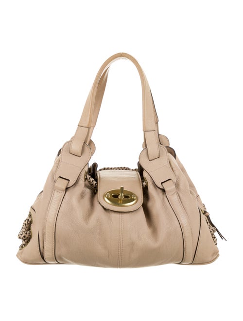 Mulberry Leather Shoulder Bag Beige