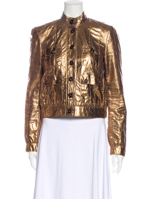 Mulberry Snakeskin Jacket Gold