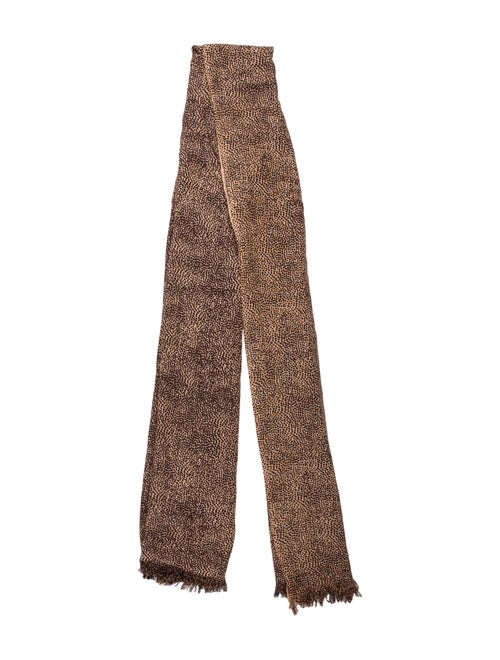 Mulberry Polka Dot Woven Scarf Brown