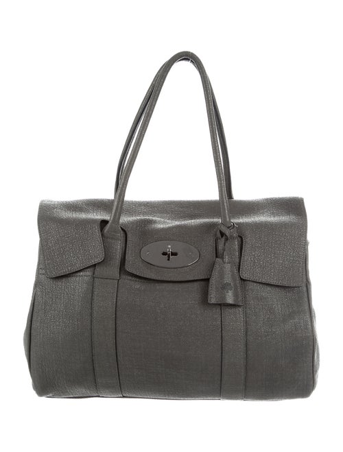Mulberry Leather Handle Bag Grey