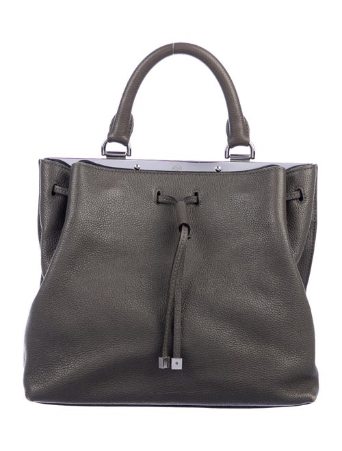 Mulberry Leather Crossbody Bag Grey