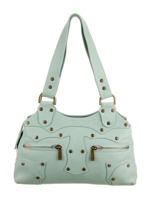 Mulberry Leather Shoulder Bag Green