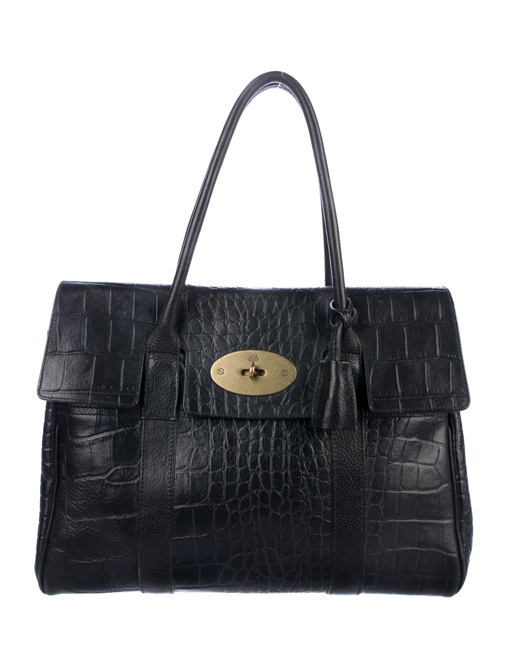 Mulberry Embossed Leather Tote