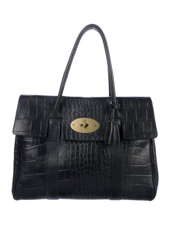 Mulberry Embossed Leather Tote