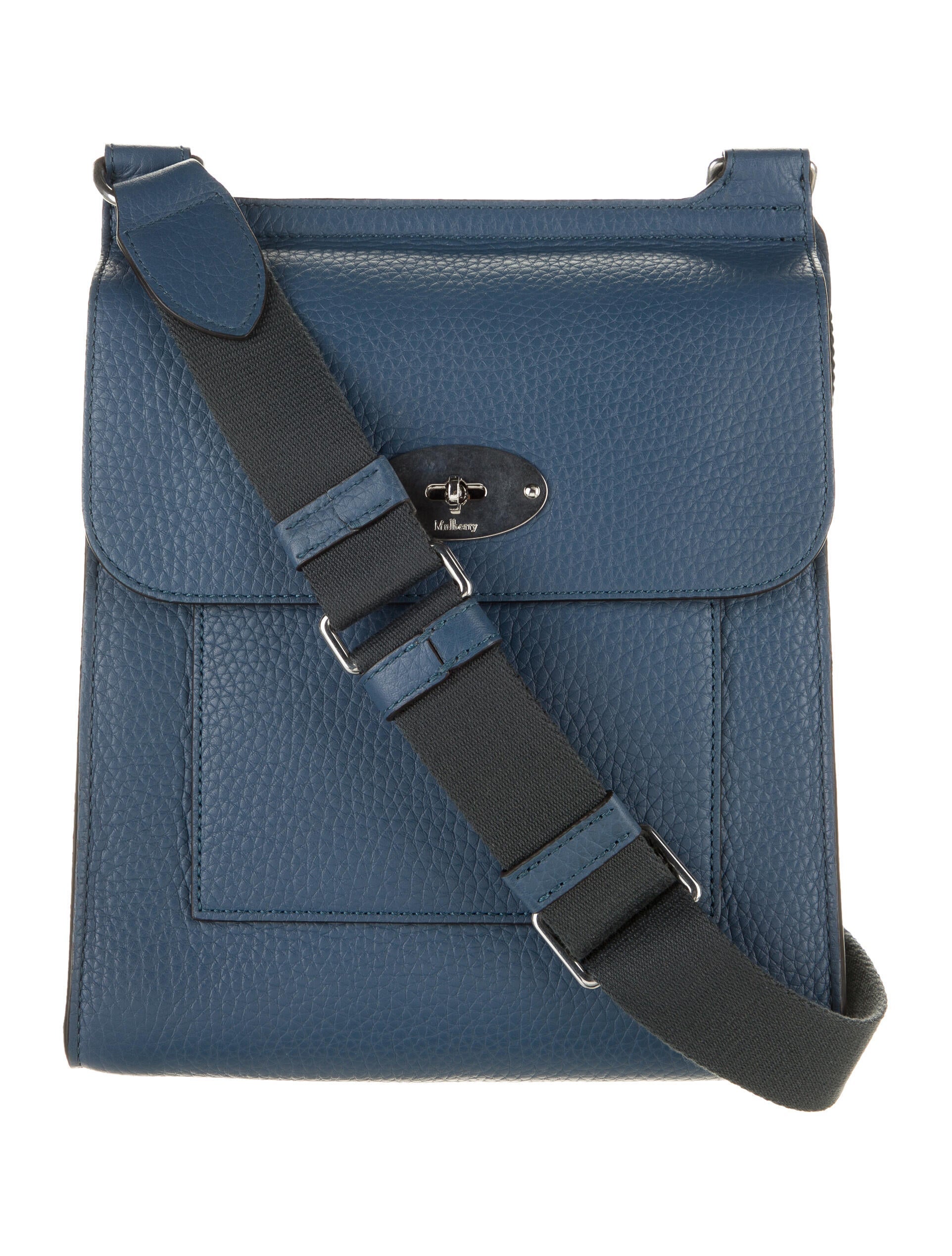 Mulberry Antony Heavy Grain Messenger Bag - Blue Crossbody