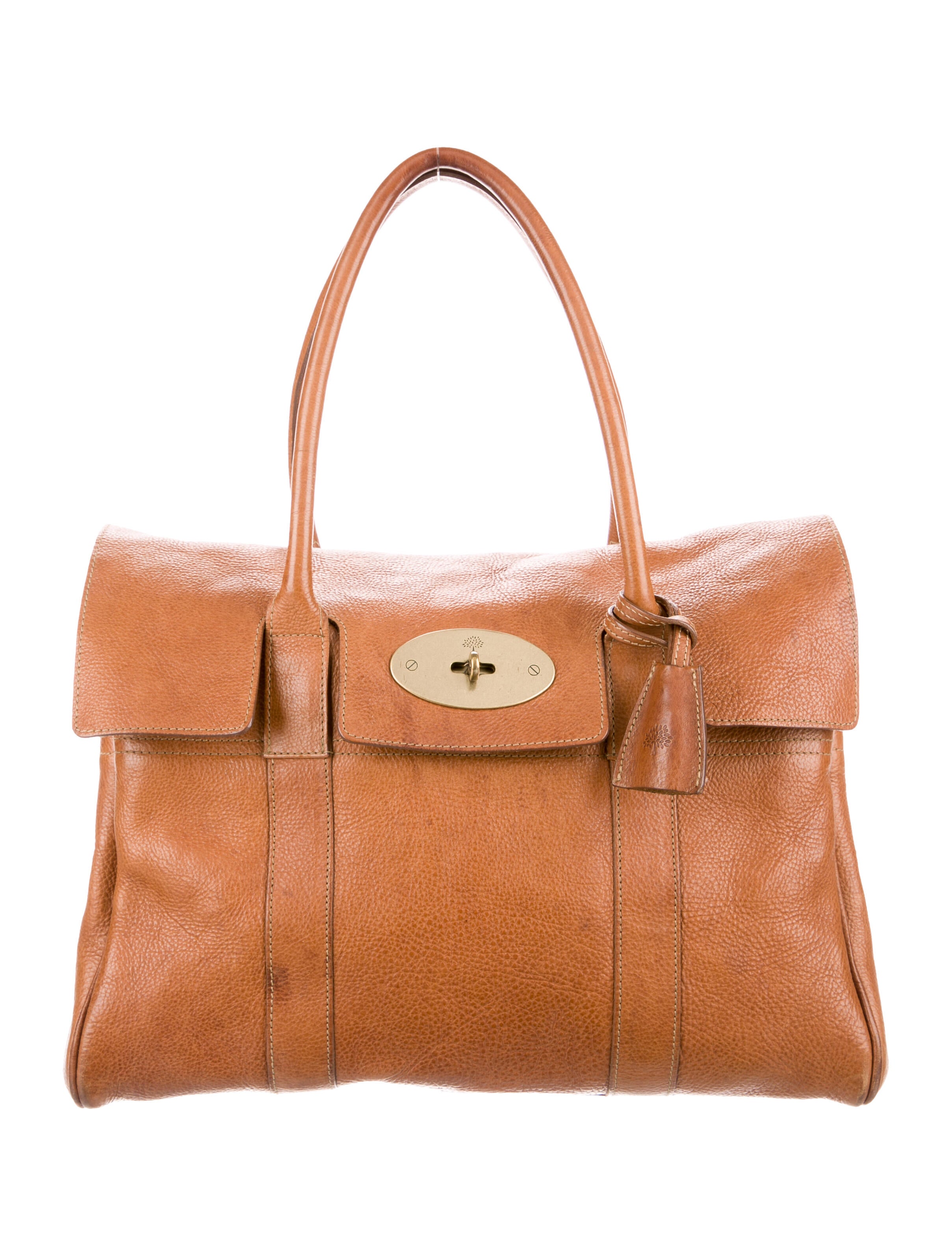 Mulberry Textured Leather Handle Bag Brown Handle Bags, Handbags