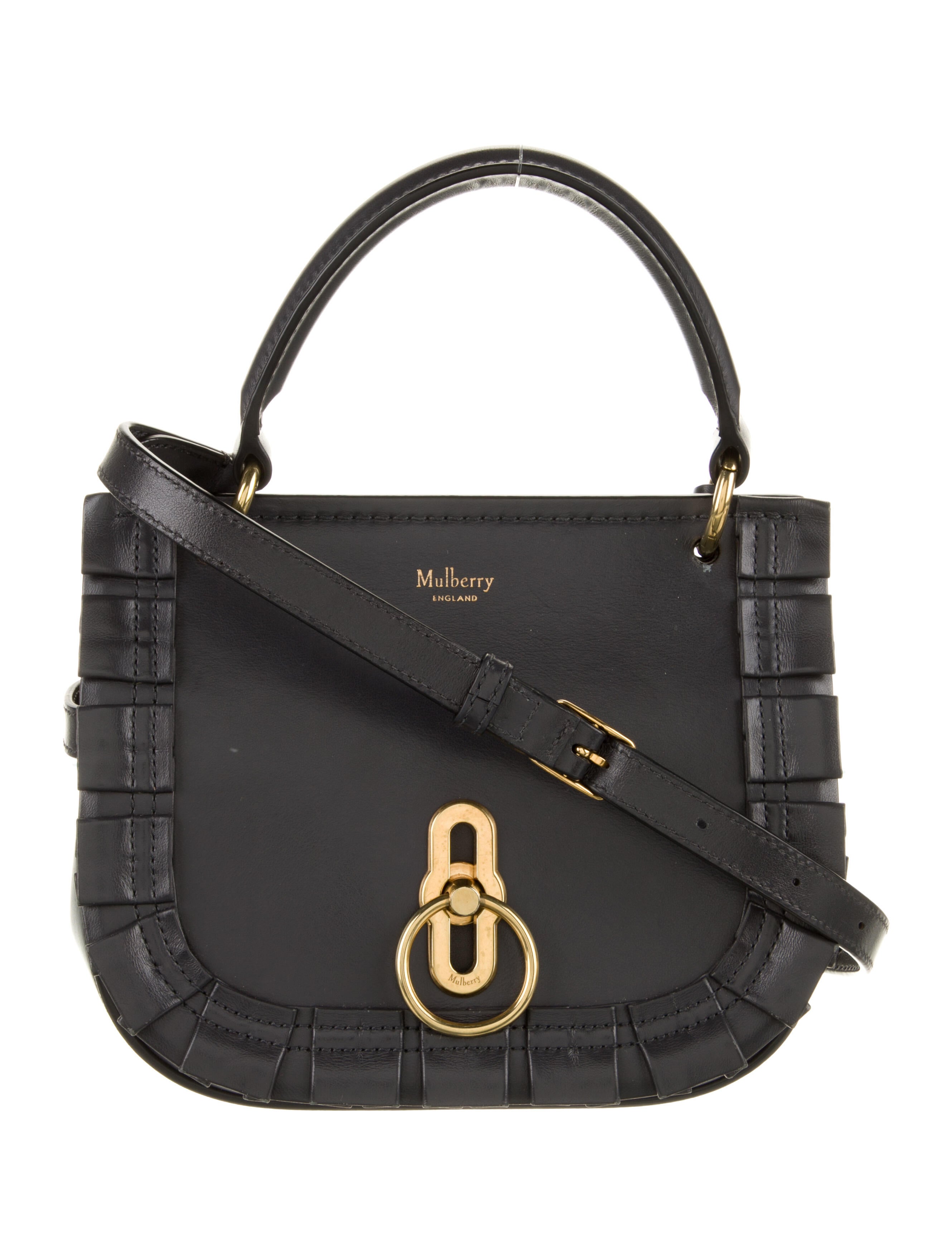 Mulberry Small Amberley Smooth Calf Leather Frill Edge