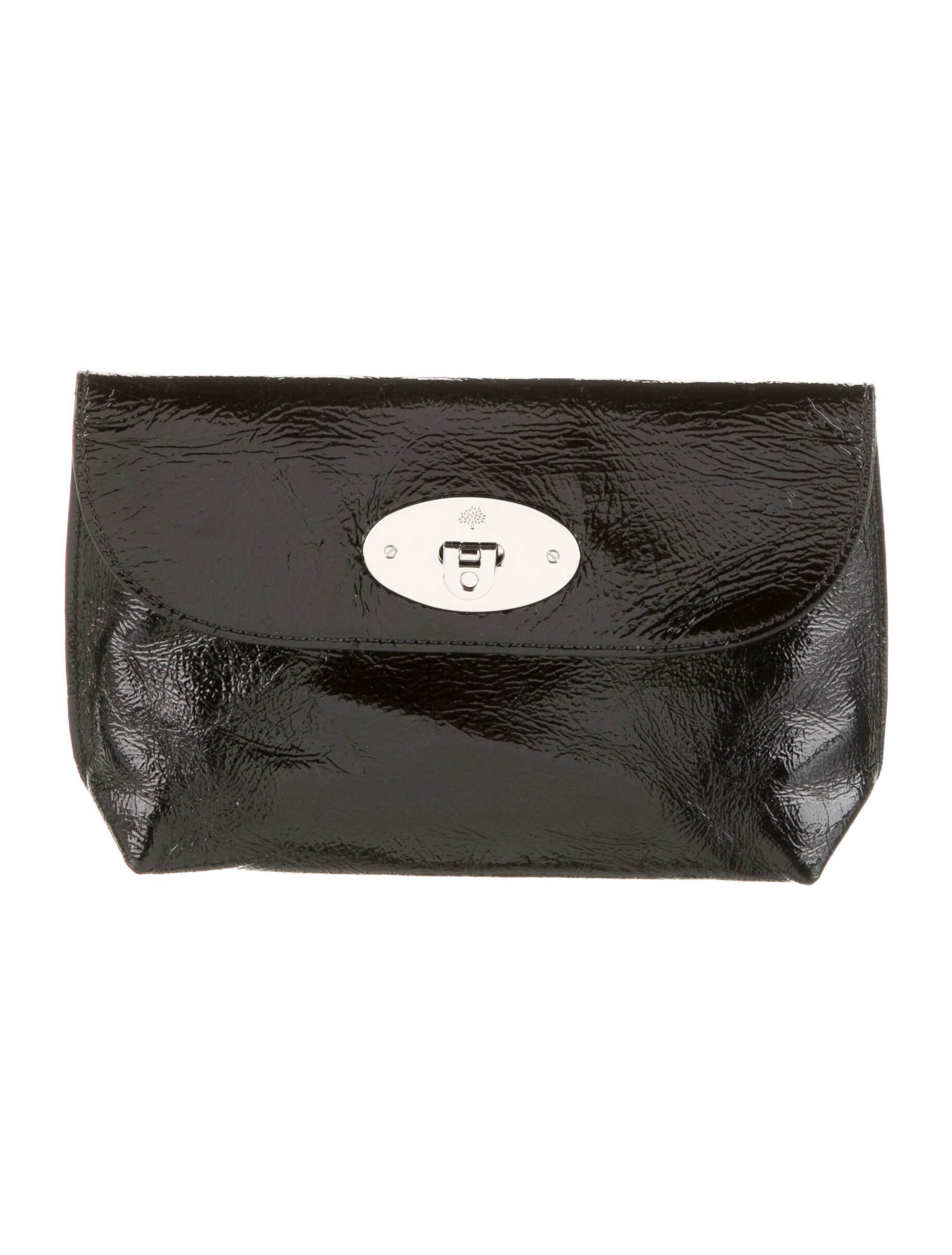 Mulberry Patent Leather Clutch Bag Black Clutches, Handbags