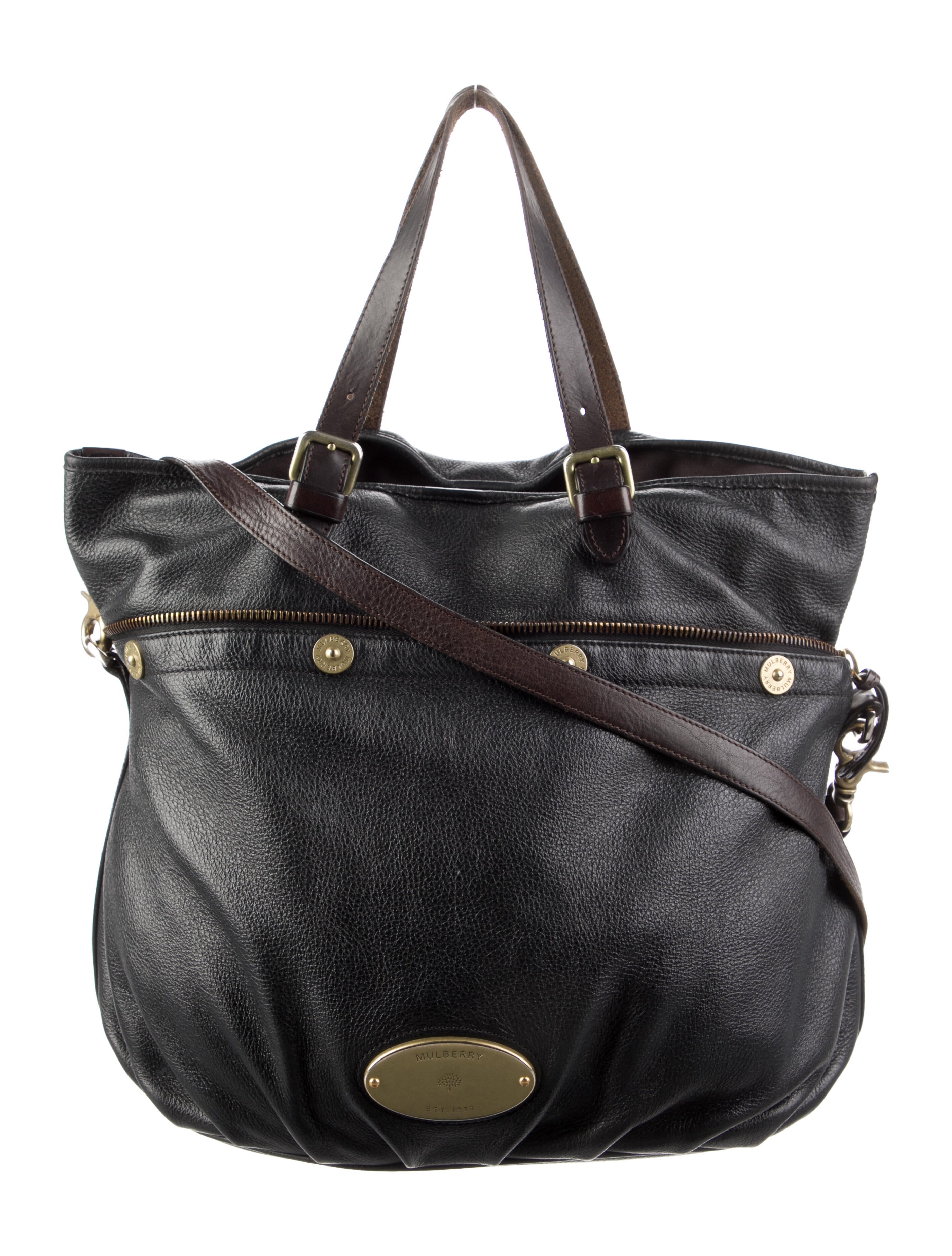Mulberry Grained Leather Shoulder Bag - Black Shoulder Bags