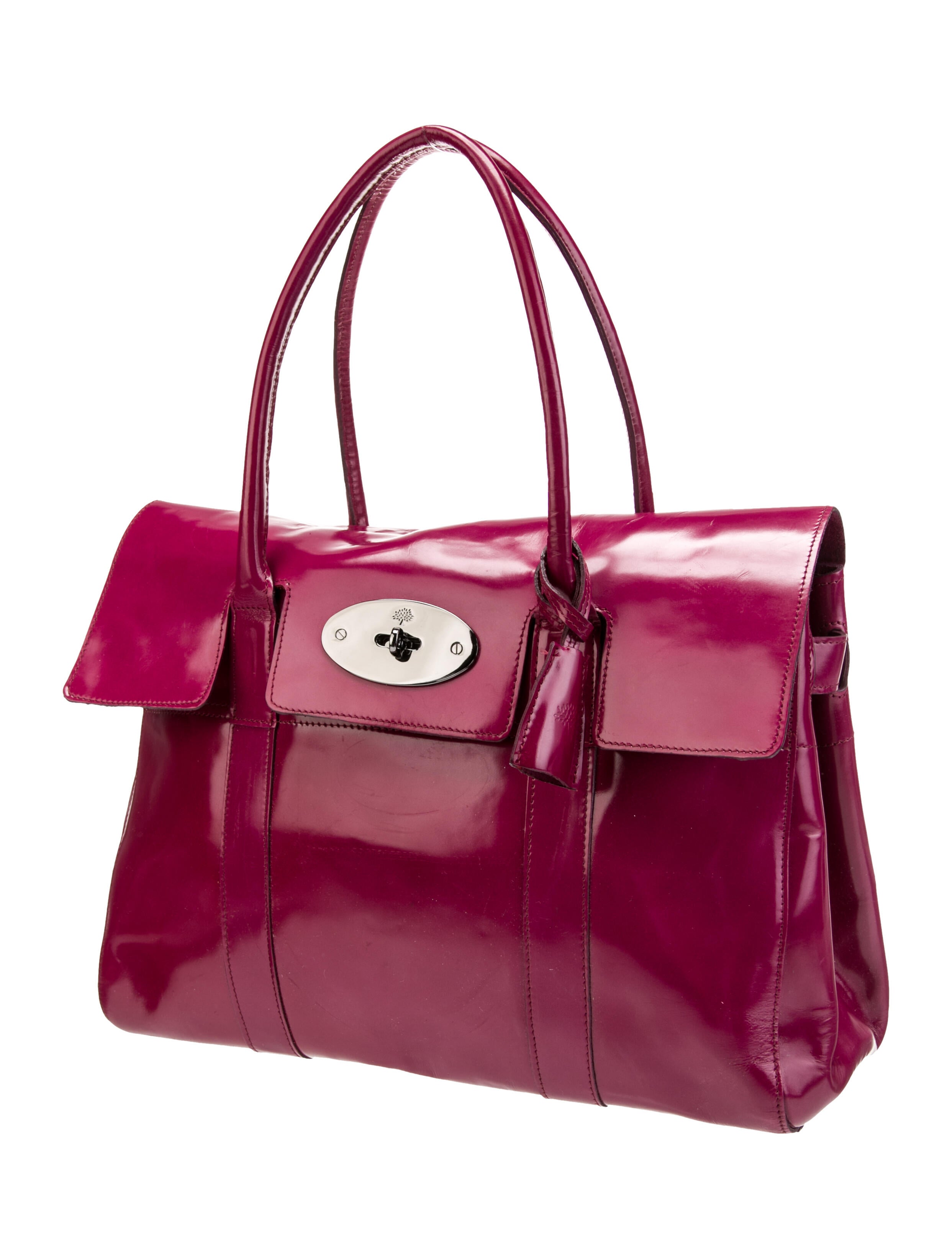 Mulberry Leather Tote Bag Purple Totes, Handbags MUL36423 The