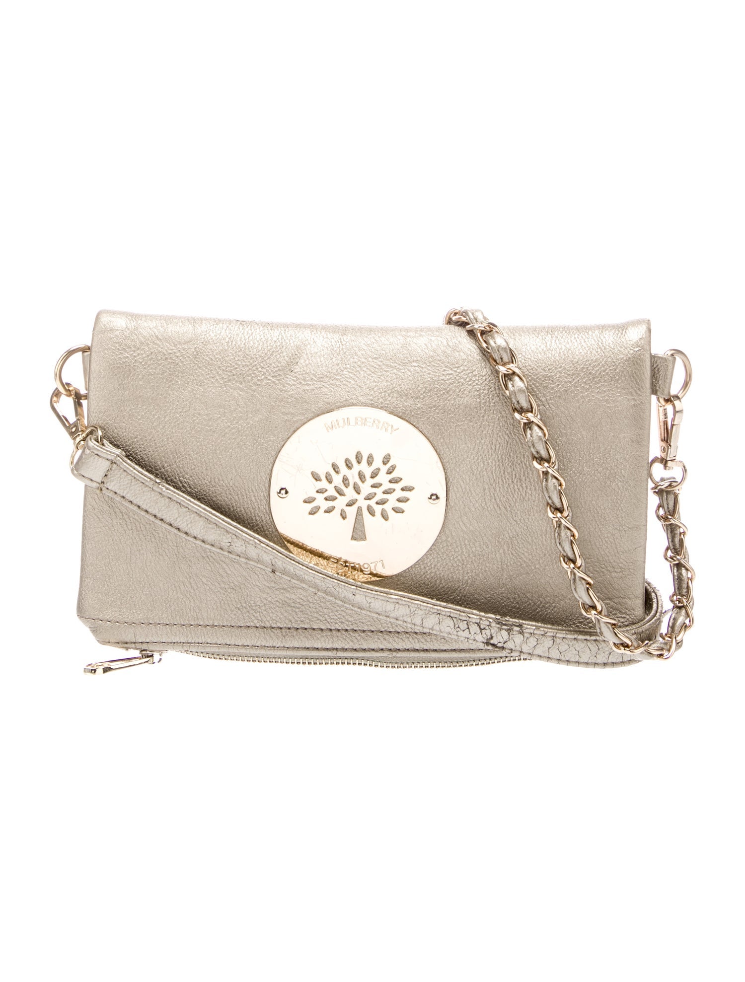 ショルダーバッグ・ポシェット Mulberry Leather Shoulder Bag With Logo Mulberry Leather Shoulder Bag - Black Shoulder Bags