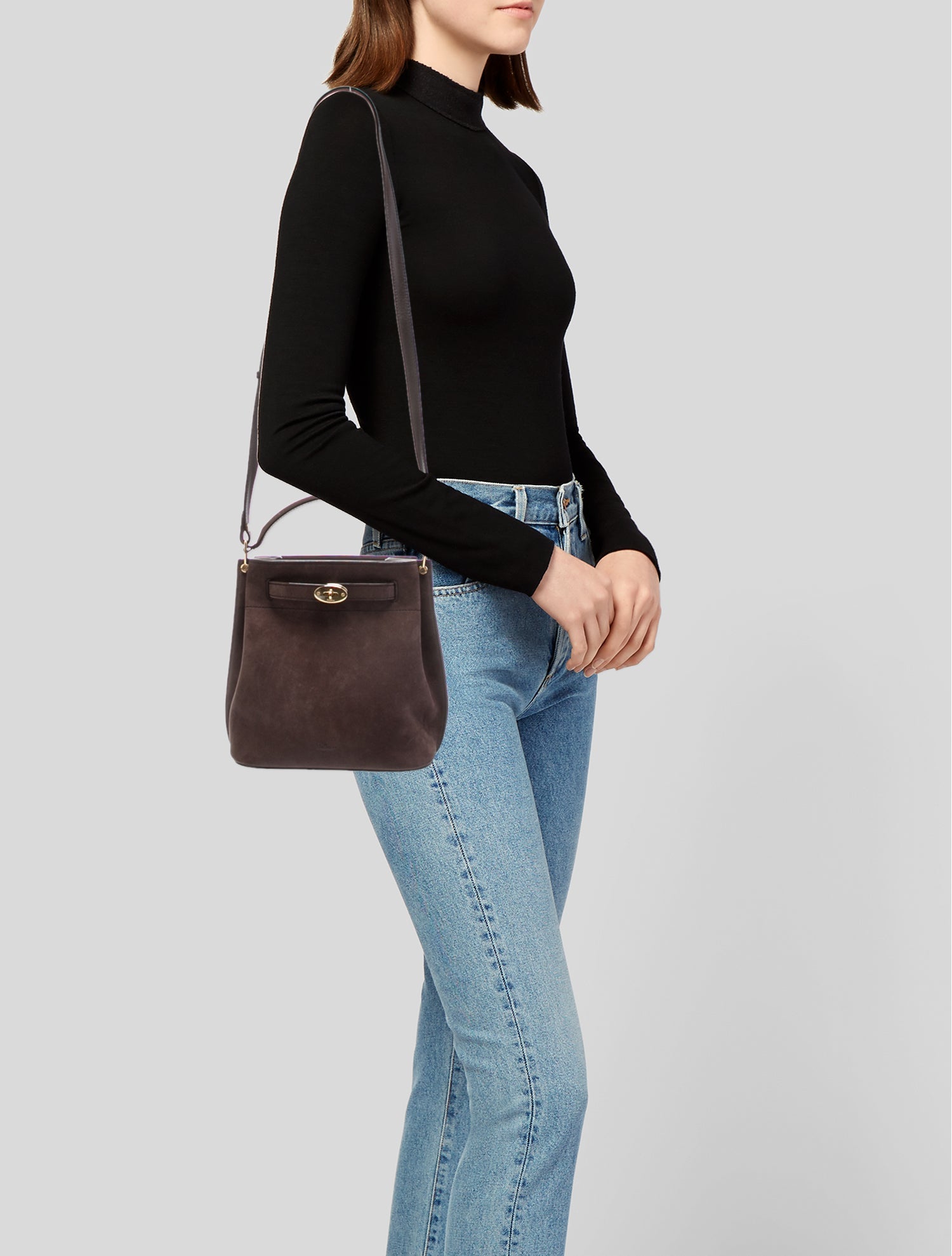 Mulberry Suede Shoulder Bag