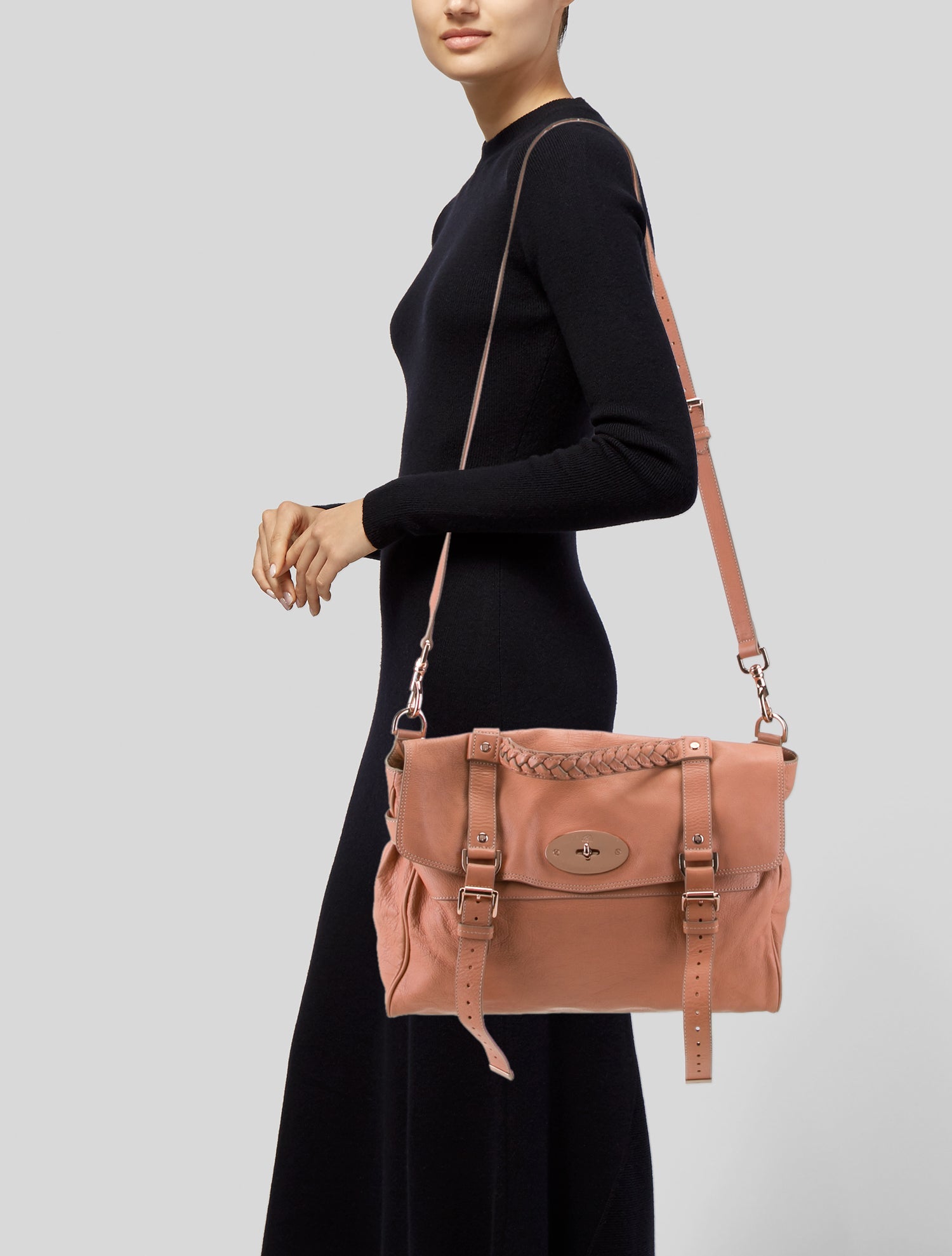 Mulberry Leather Top Handle Bag