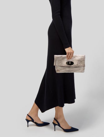 Mulberry Leather Clutch